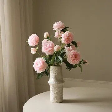 Peony artificial bouquet - Medium, pink, 5 pcs - Botané