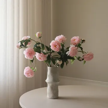 Peony artificial bouquet - Medium, pink, 5 pcs - Botané