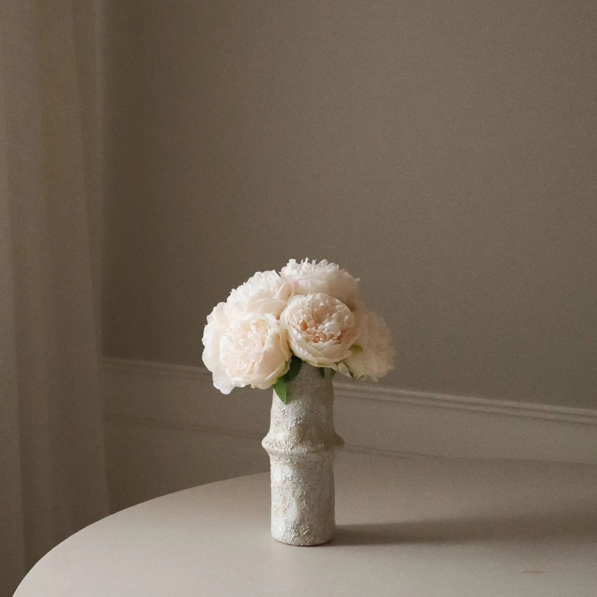 Peony artificial bouquet, Mini, cream 10 pcs Botané
