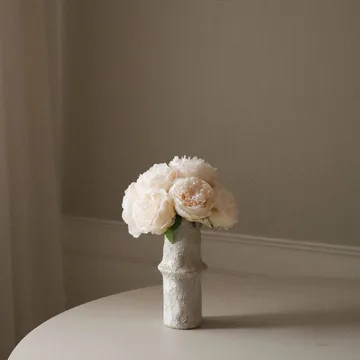 Peony artificial bouquet - Mini, cream 10 pcs - Botané