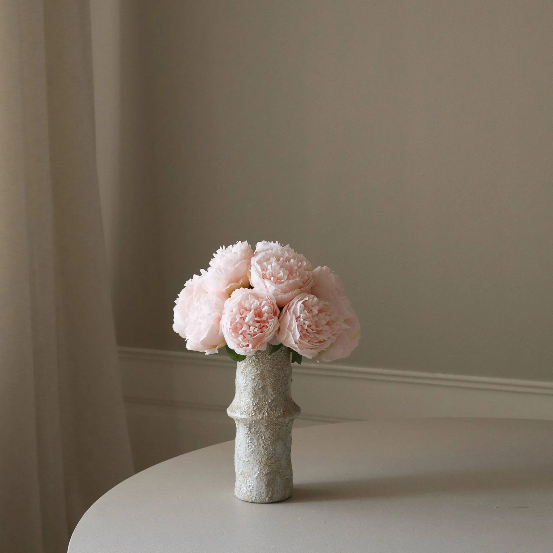 Peony artificial bouquet, Mini, light pink 10 pcs Botané