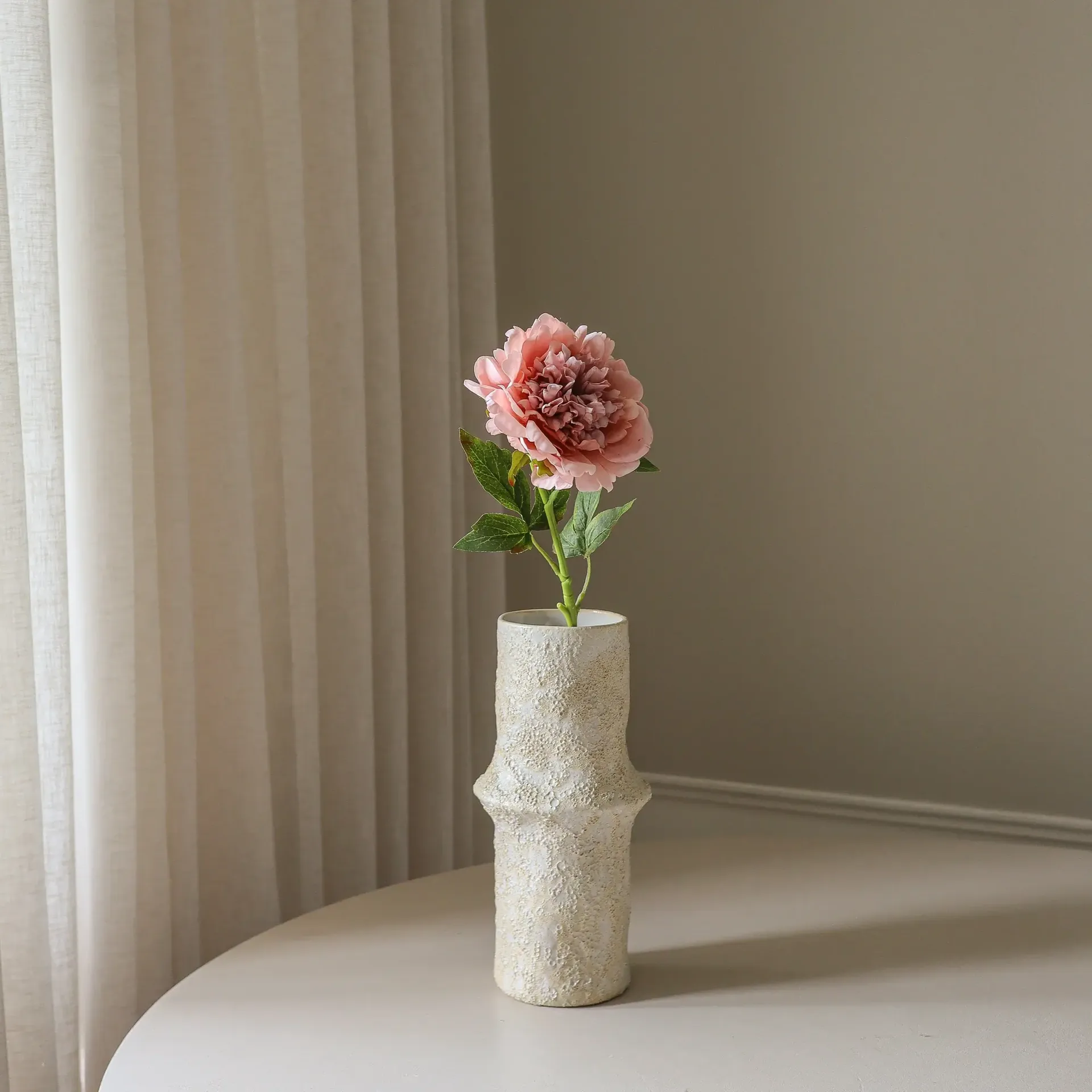 Peony artificial flower, Dusty pink, 56 cm, 1 pc Botané