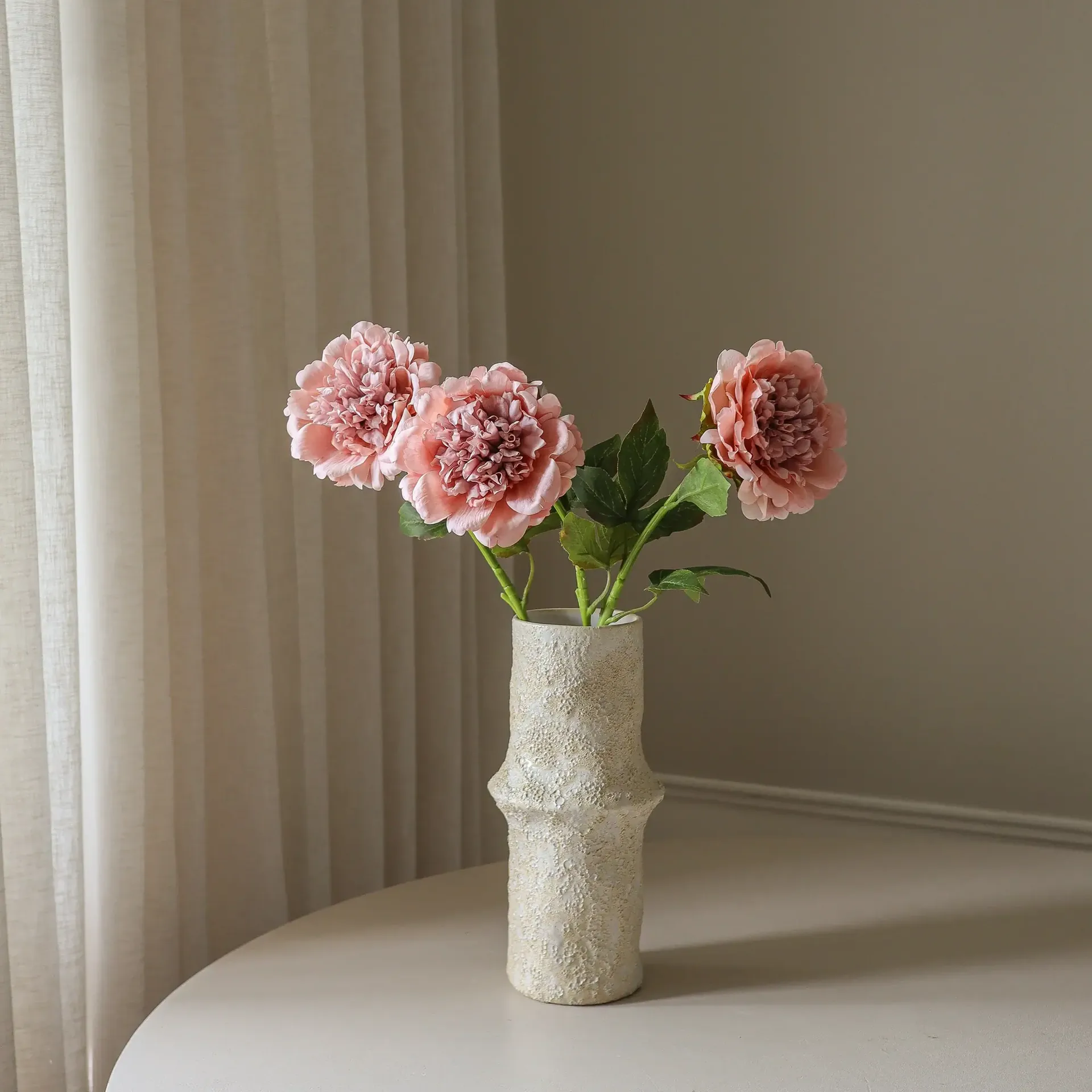 Peony artificial flower, Dusty pink, 56 cm, 1 pc Botané