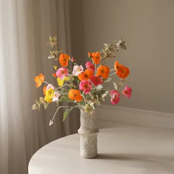Poppy Spritz artificial bouquet - Poppy-eucalyptus 10 pcs - Botané