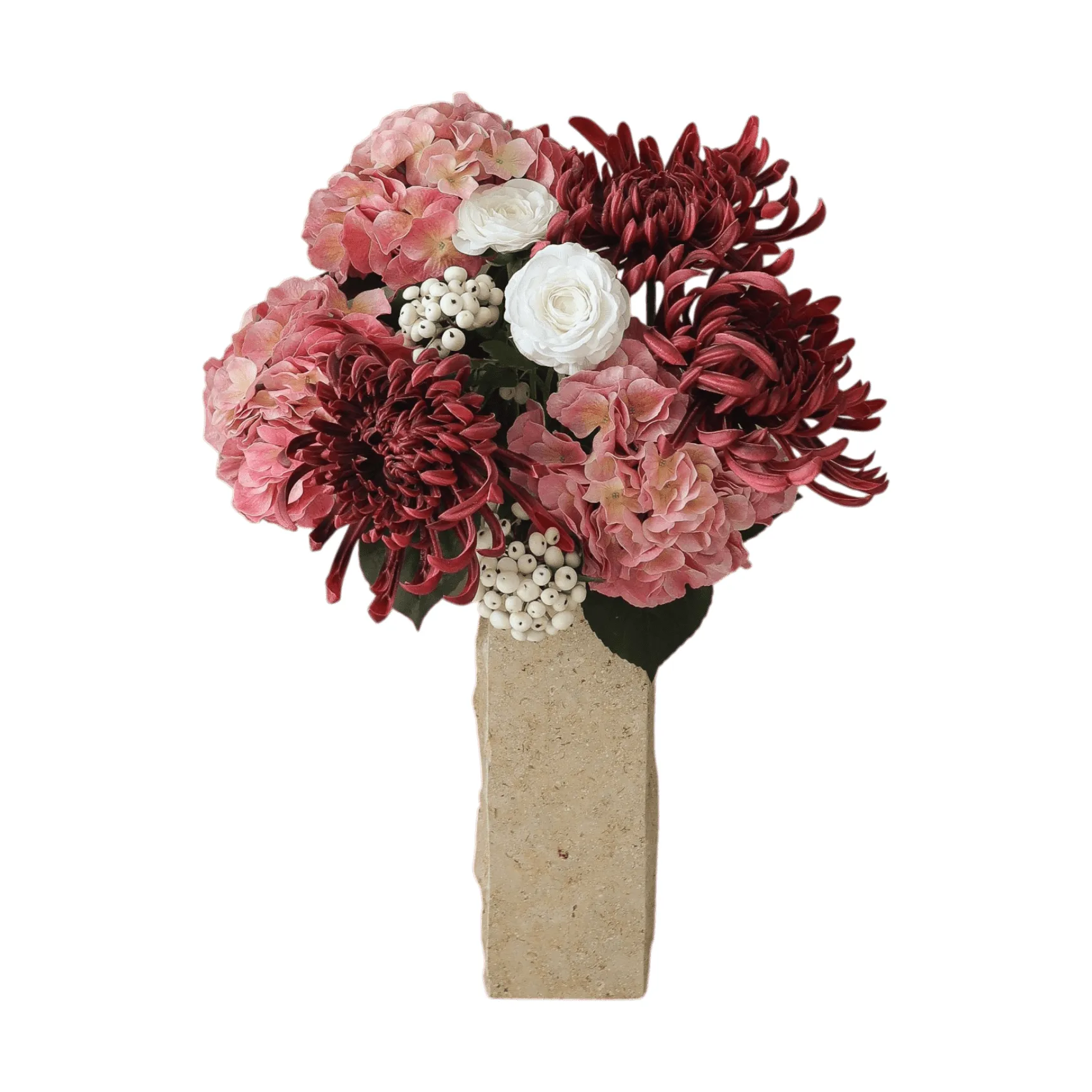 Rose reverie artificial bouquet, Hydrangea, spider chrysanthemum, ranunculus, 77 cm Botané