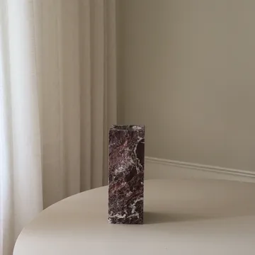 Rosso Levanto Edge marble vase - Medium, 30 cm - Botané
