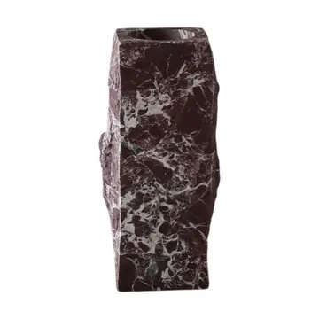 Rosso Levanto Edge marble vase - Small, 25 cm - Botané