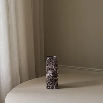 Rosso Levanto Edge marble vase - Small, 25 cm - Botané