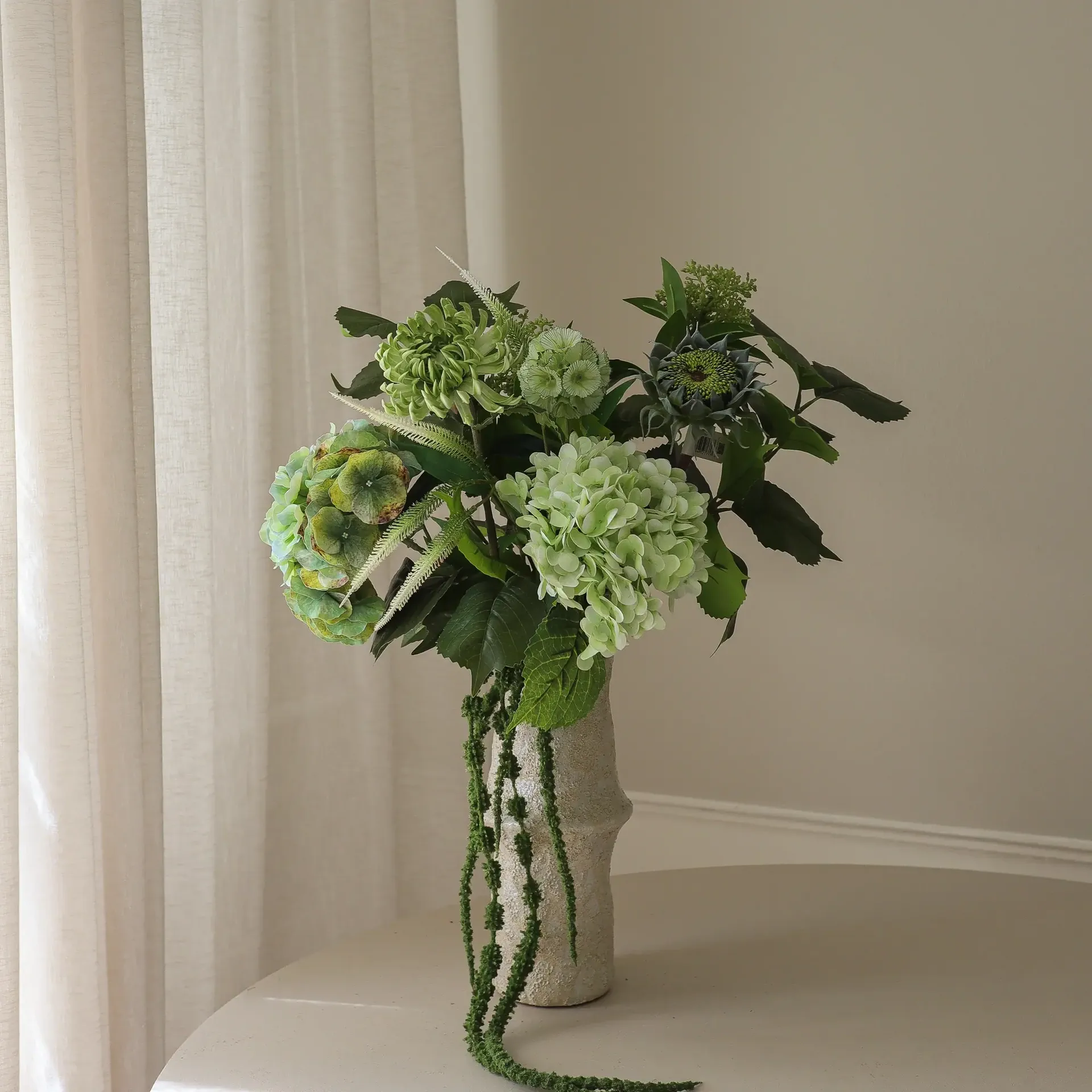 Sage Garden artificial bouquet, Hydrangea–semi-cactus dahlia 112 cm, 10 pcs Botané