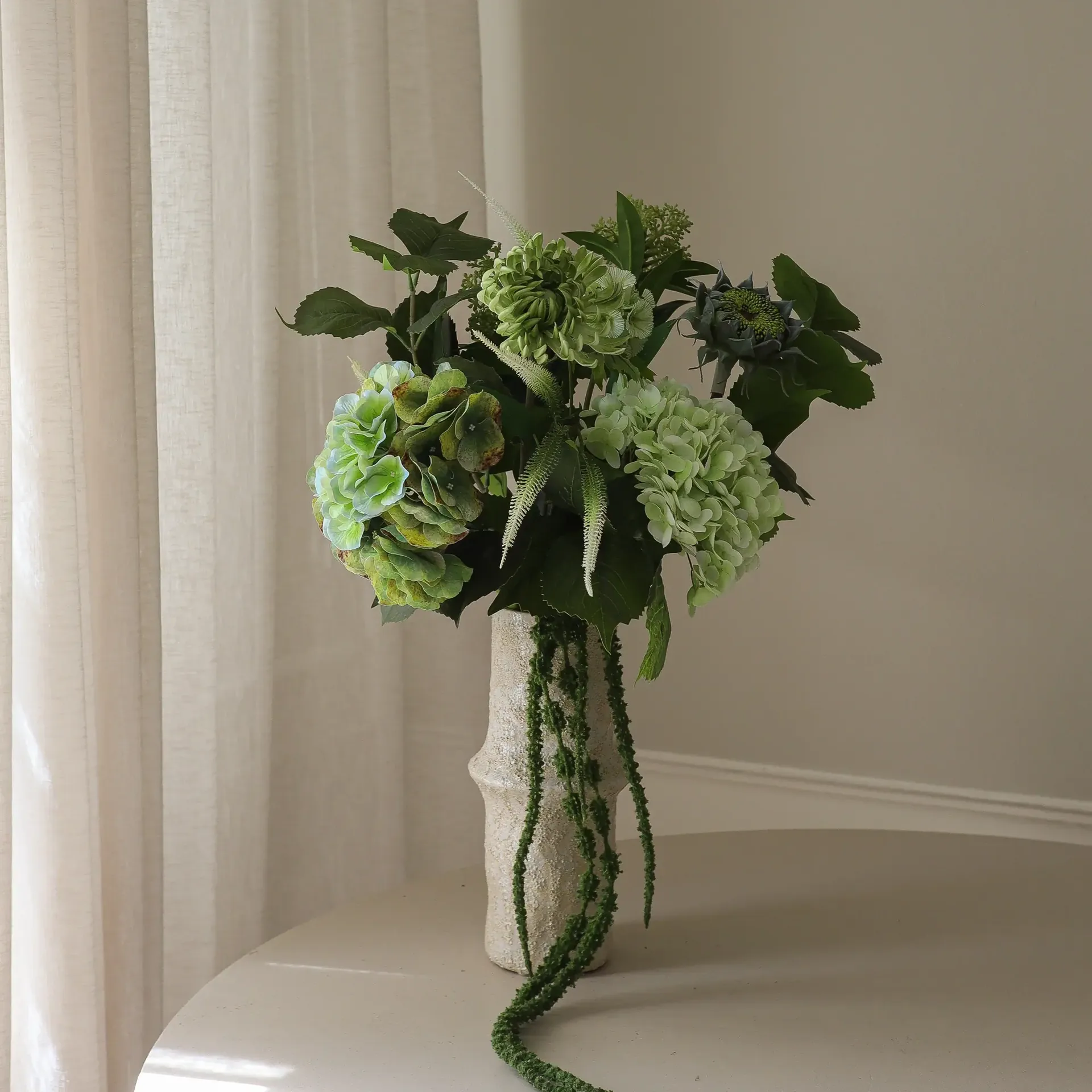 Sage Garden artificial bouquet, Hydrangea–semi-cactus dahlia 112 cm, 10 pcs Botané