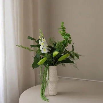 Silent Meadow artificial bouquet - Delphinium-lily-amaranth-eucalyptus-fern, 6 pcs - Botané