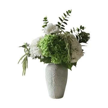Smashed Avocado artificial bouquet - Hydrangea-peony-amaranth-skimmia berries-eucalyptus 12 pcs - Botané