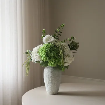 Smashed Avocado artificial bouquet - Hydrangea-peony-amaranth-skimmia berries-eucalyptus 12 pcs - Botané