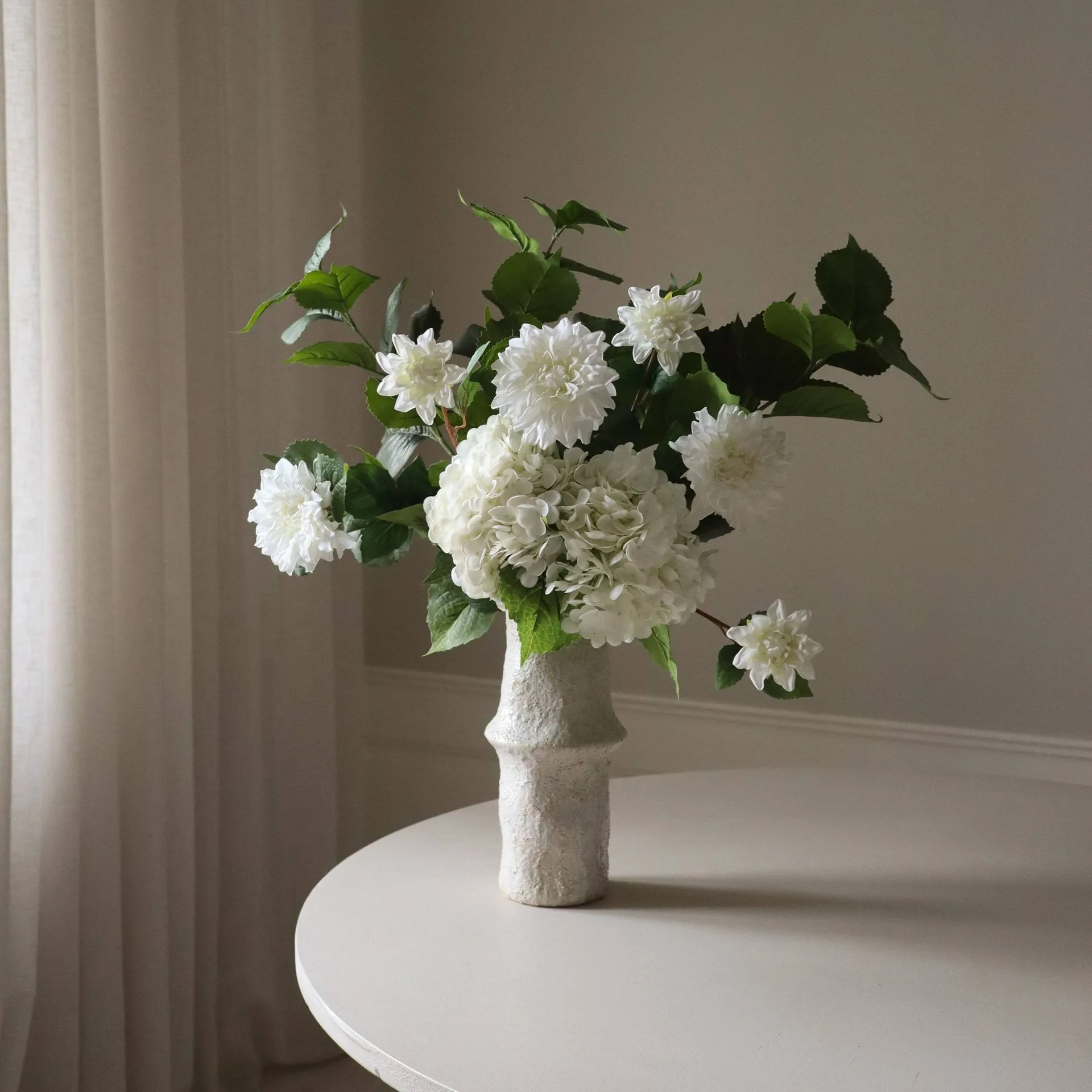 Soft Serve artificial bouquet, Hydrangea-dahlia, 8 pcs Botané