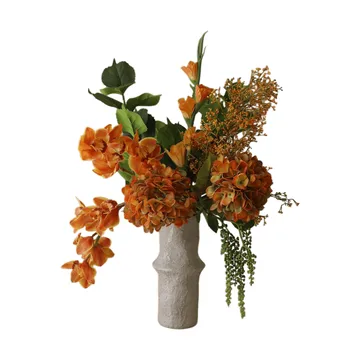 The Orangery artificial bouquet - Cymbidium orchid-gladiolus-hydrangea, 85 cm, 10 pcs - Botané