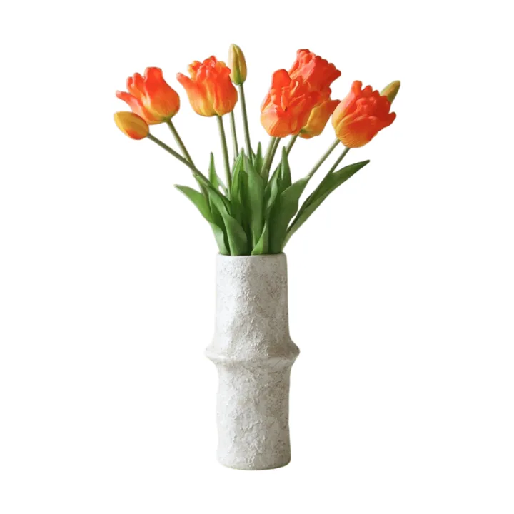 Triumph tulips artificial bouquet - Orange, 10 pcs - Botané