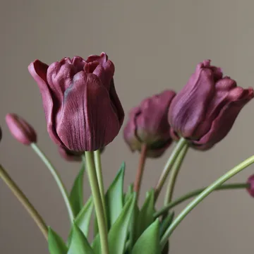 Triumph tulips artificial bouquet - Purple, 10 pcs - Botané