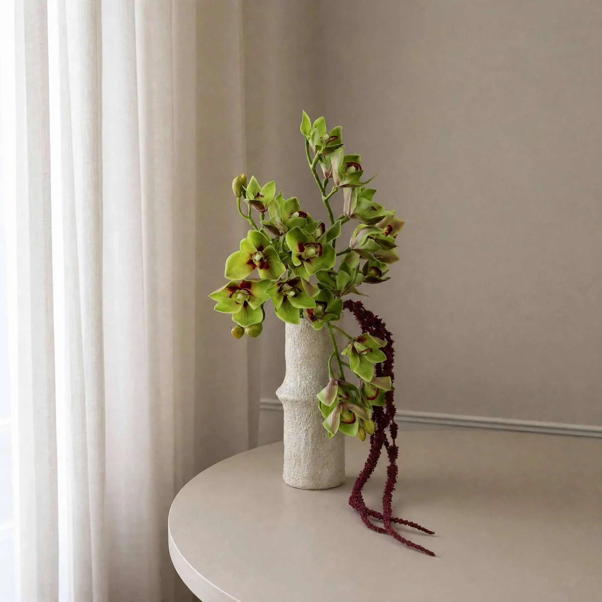 Velvet Vine artificial bouquet, Orchid-amaranth, set of 6 Botané