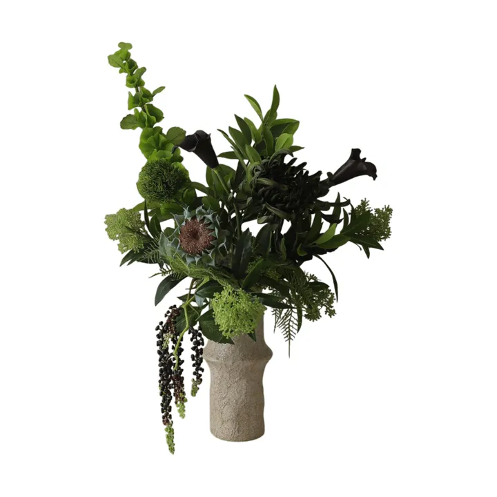 Verdant Noir artificial bouquet - Calla spider chrysanthemum autumn sunflower, 92 cm, 13 pcs - Botané