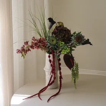 Woodland Nocturne artificial bouquet - Calla-anthurium-hydrangea-autumn sunflower, 112 cm, 14 pcs - Botané