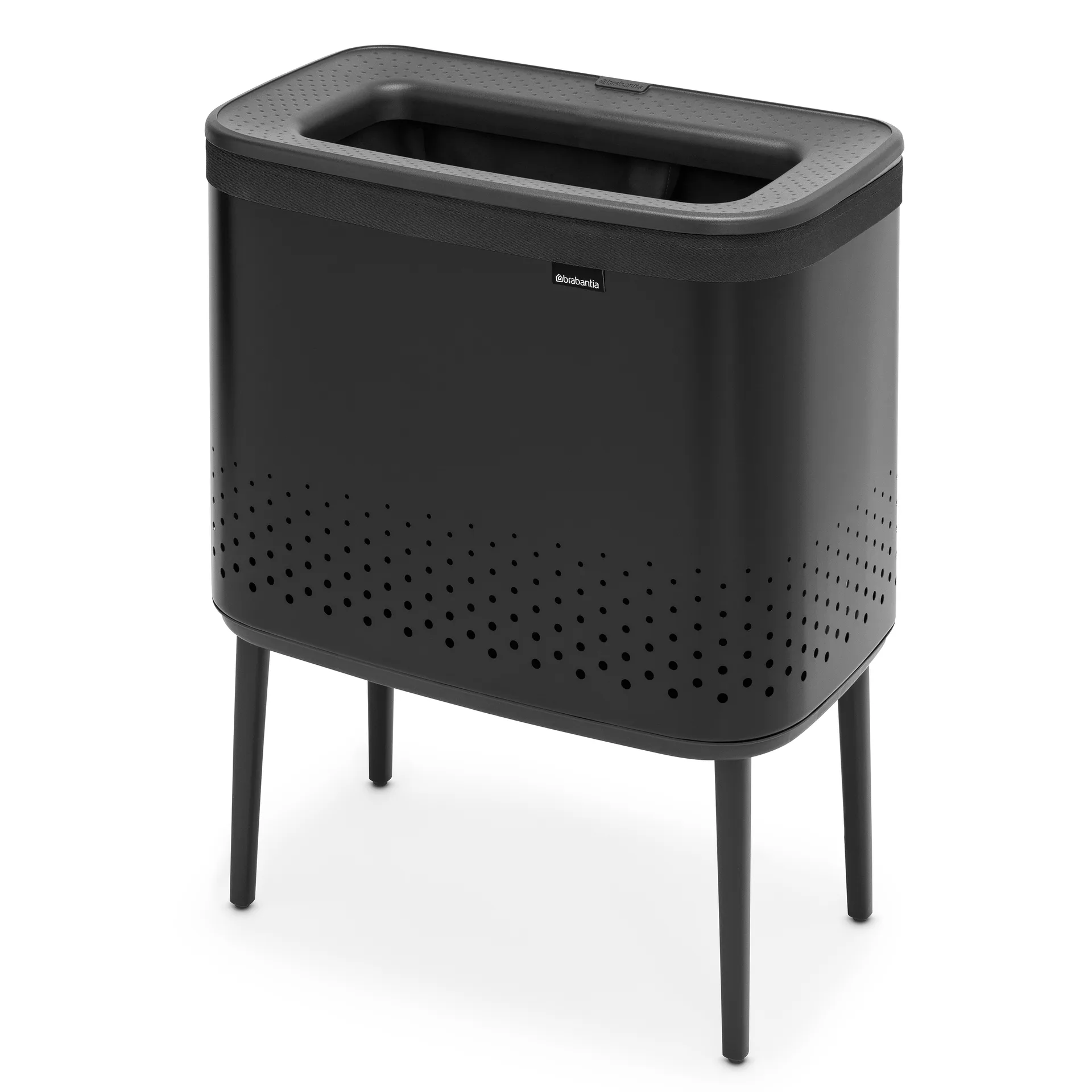 Bo laundry basket 60 L, matte black Brabantia
