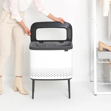 Bo laundry basket 60 L - white - Brabantia