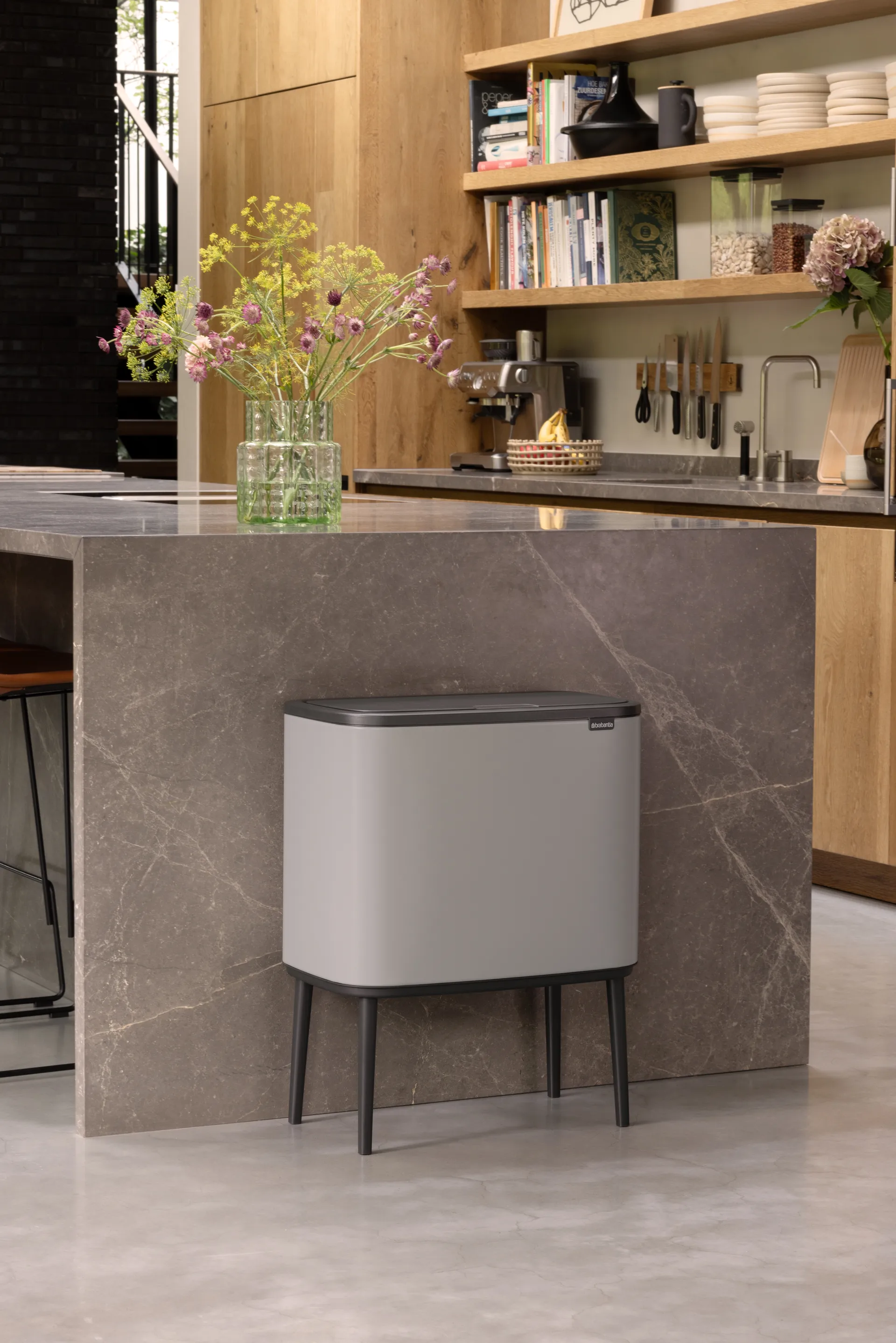 Bo touch bin 11+23 litre, Soft grey Brabantia