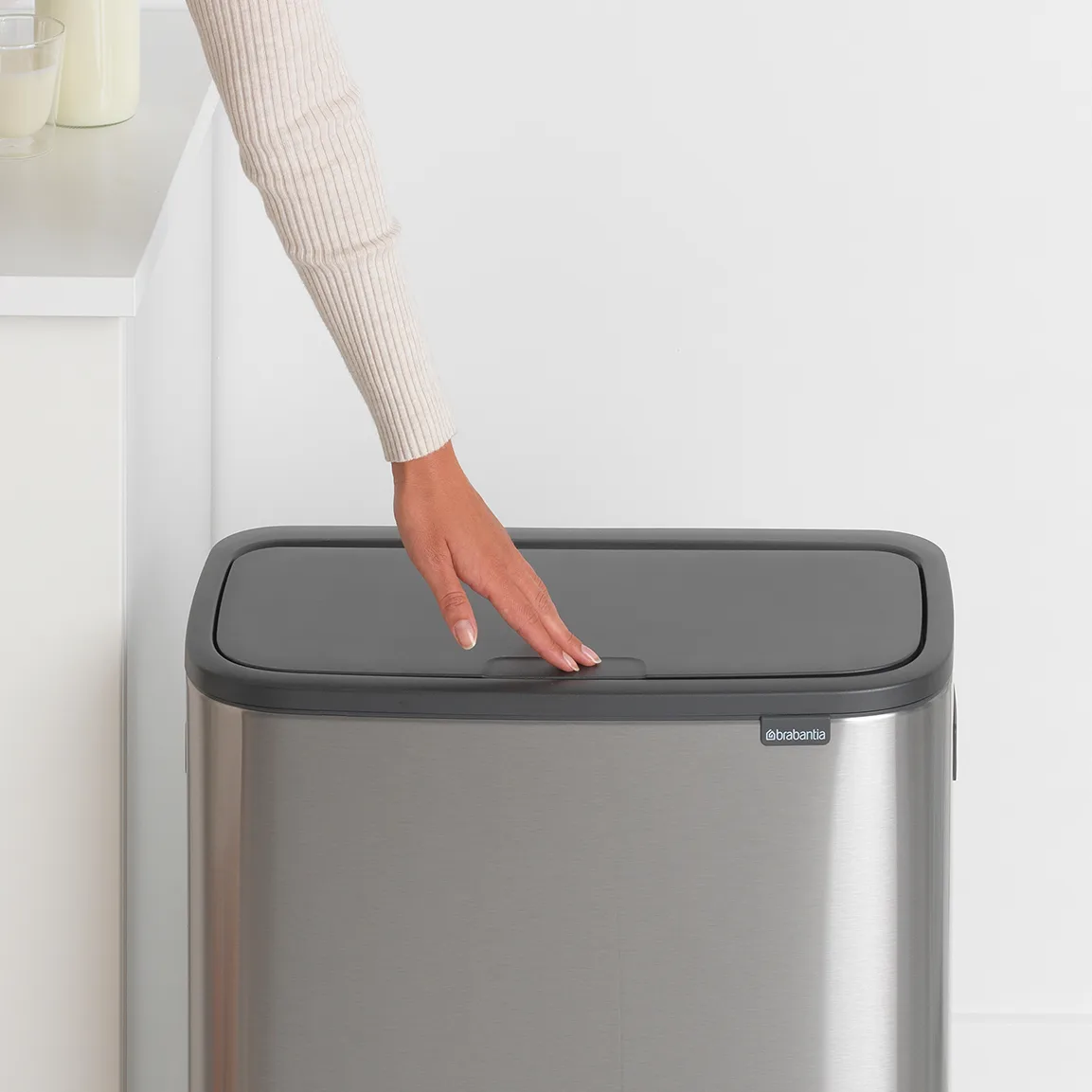 Bo touch bin 2x30 L, matte-brushed steel Brabantia