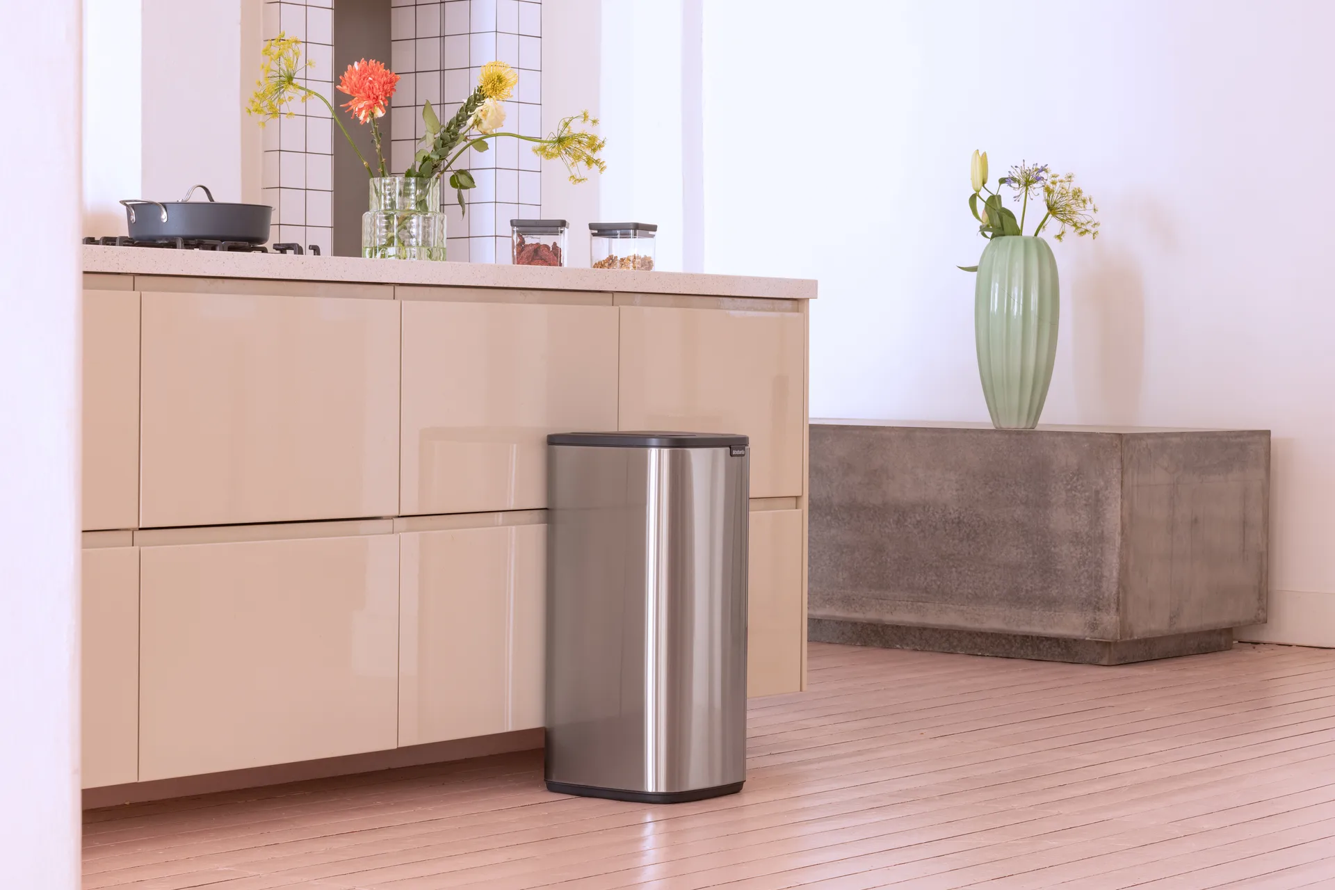 Bo Touch Bin 30 L, Matte Steel Fingerprint Proof Brabantia