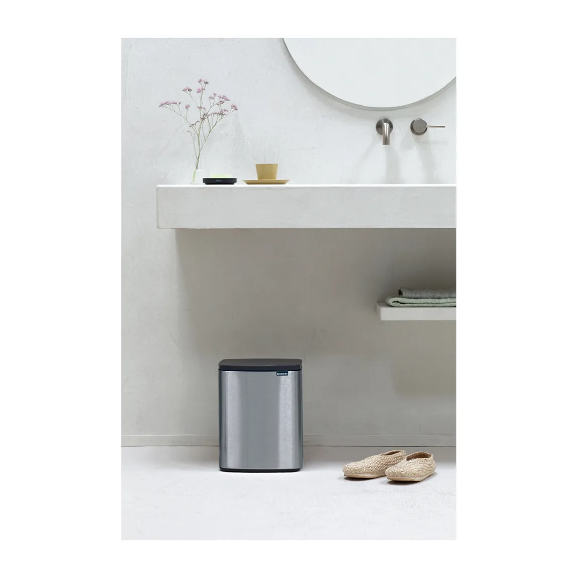 Bo waste bin 12 L, Brushed steel - matte Brabantia