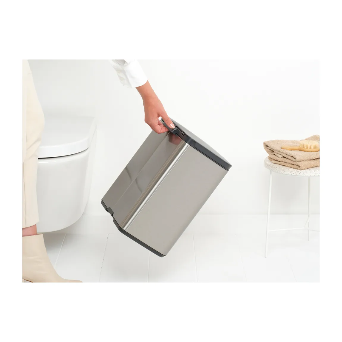Bo waste bin 12 L, Brushed steel - matte Brabantia