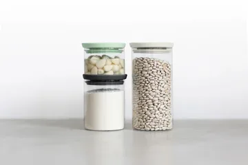 Brabantia glass jar 3-pack - Black-grey-green - Brabantia