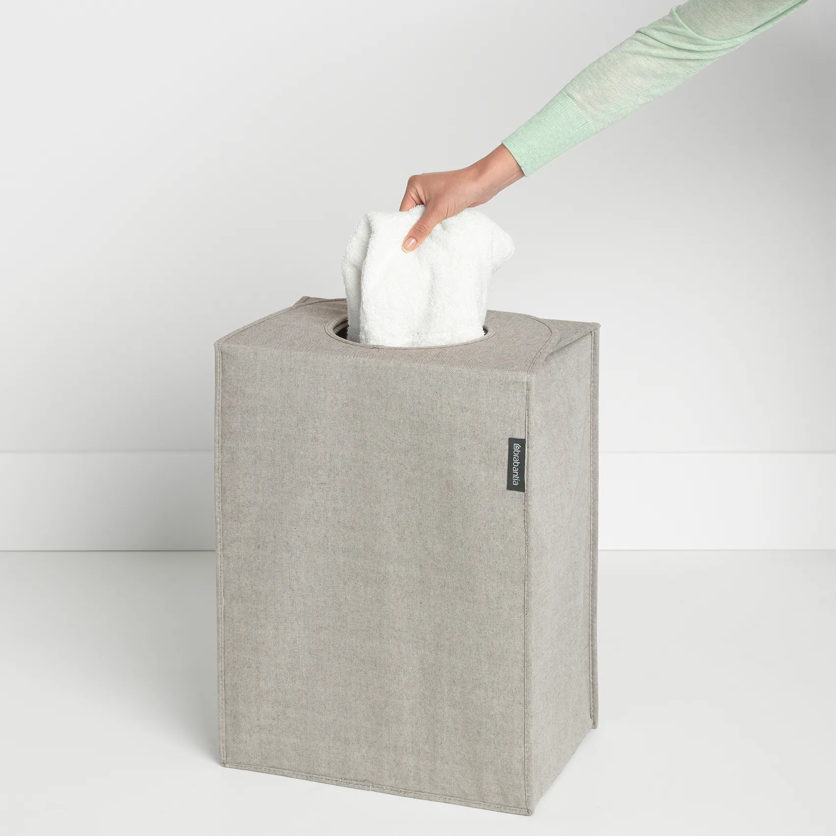 Brabantia laundry bag fabric rectangular 55 liters, light grey Brabantia