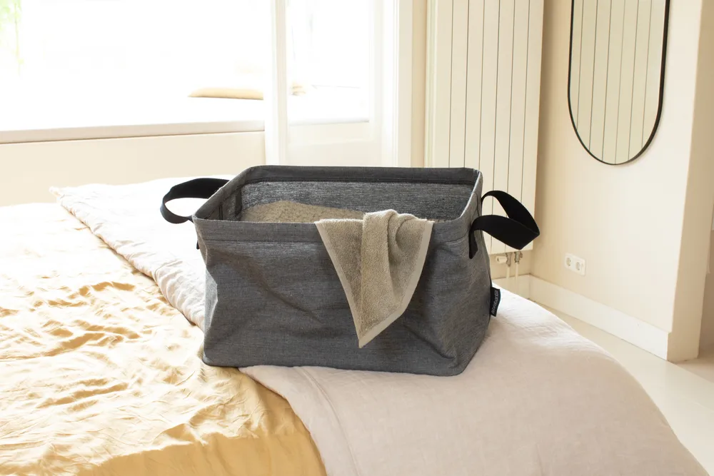 Brabantia laundry basket foldable 35 L, Pepper black Brabantia