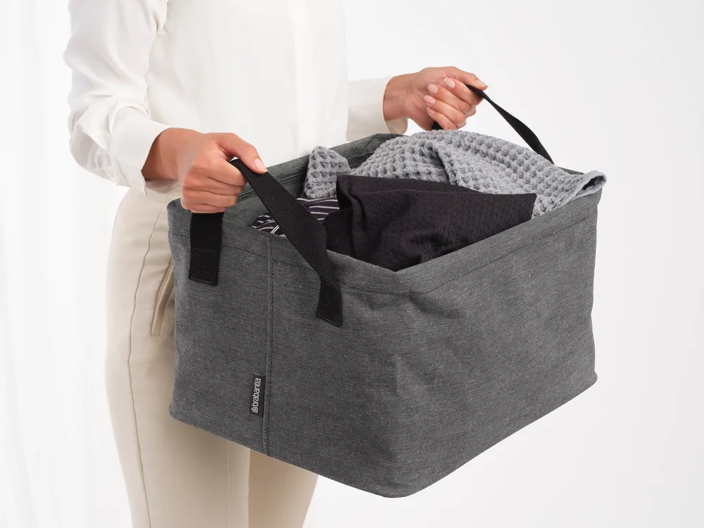 Brabantia laundry basket foldable 35 L, Pepper black Brabantia