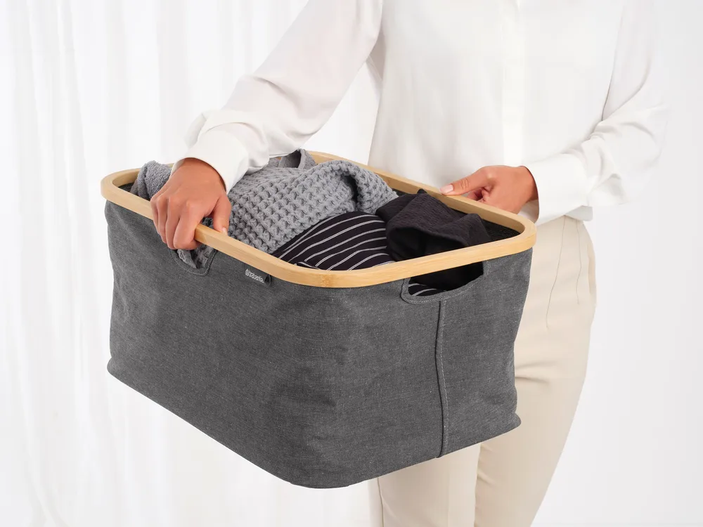 Brabantia laundry basket foldable 40 L, Pepper black Brabantia