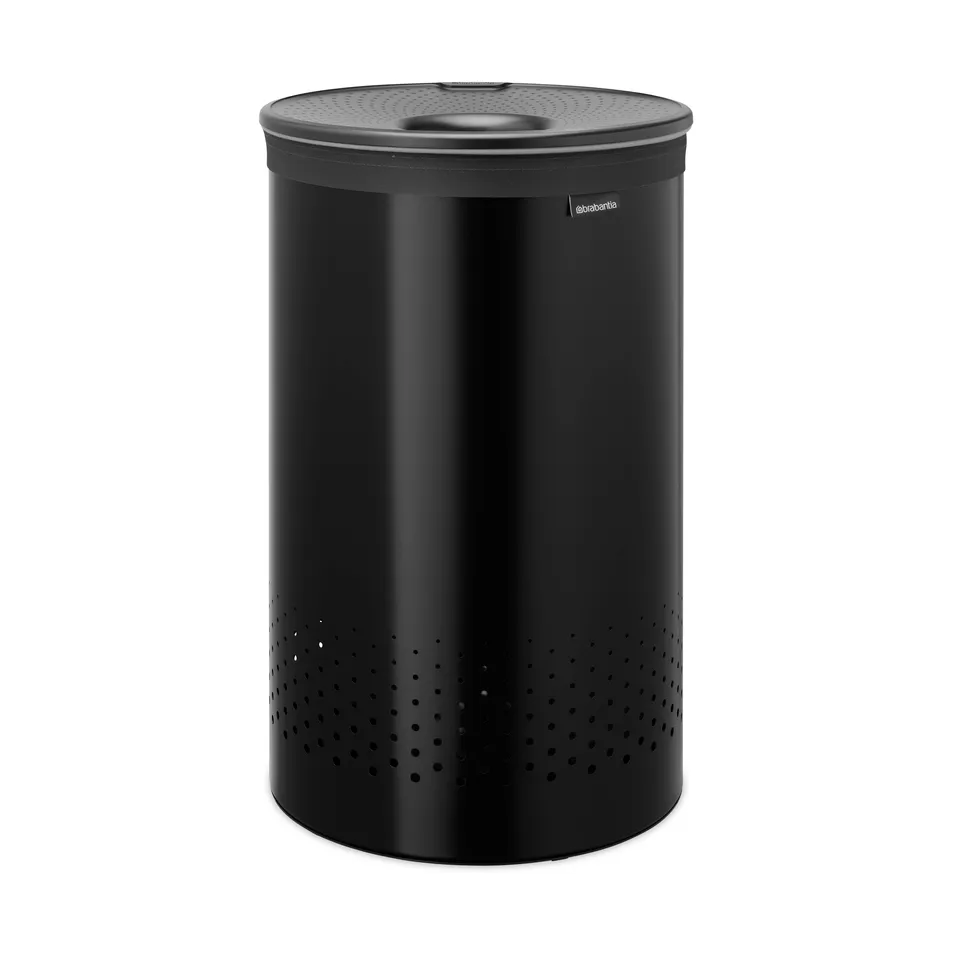 Brabantia laundry basket plastic lid 60 L, Matte black Brabantia