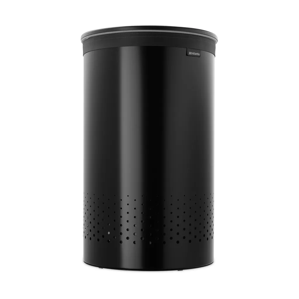 Brabantia laundry basket plastic lid 60 L, Matte black Brabantia