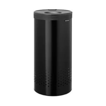 Brabantia laundry basket with plastic lid 35 L - Matte black - Brabantia