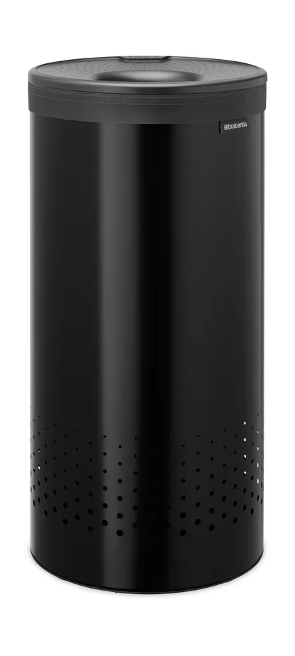 Brabantia laundry basket with plastic lid 35 L, Matte black Brabantia
