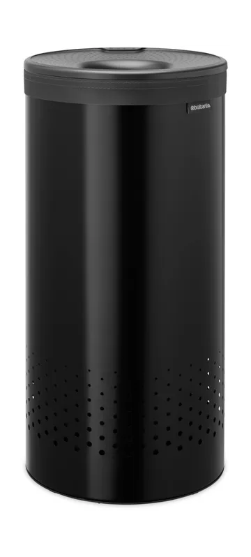 Brabantia laundry basket with plastic lid 35 L - Matte black - Brabantia