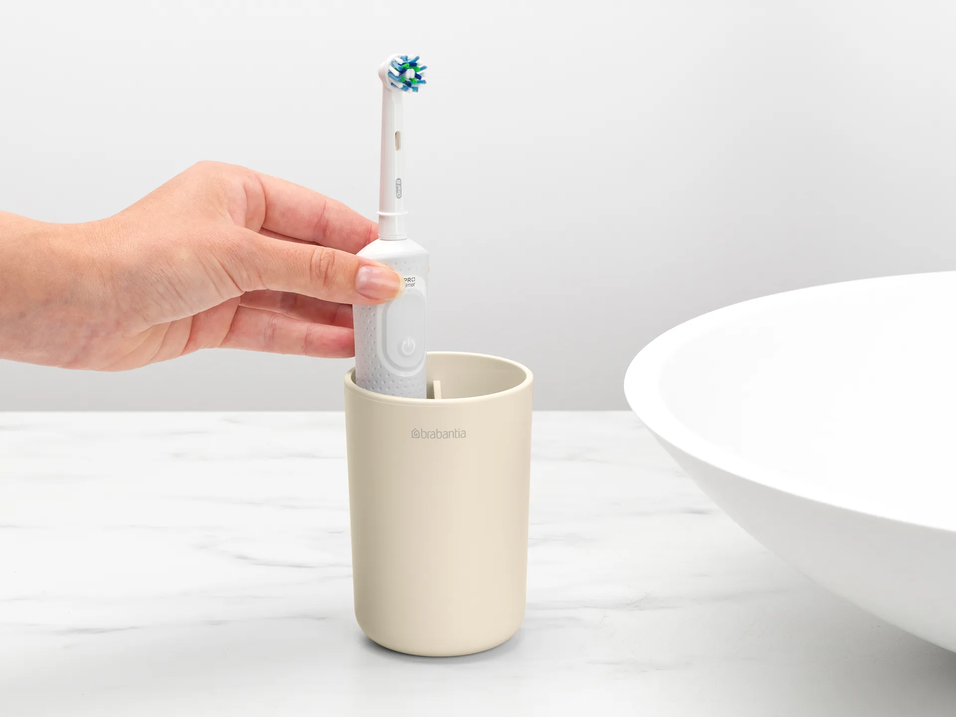 Brabantia ReNew toothbrush holder, Soft Beige Brabantia