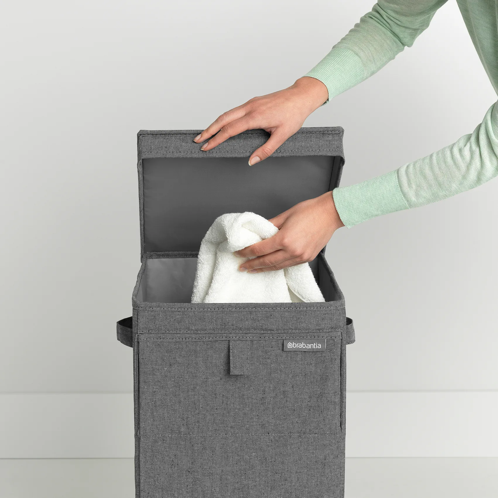 Brabantia stackable laundry basket 35 l., dark grey Brabantia