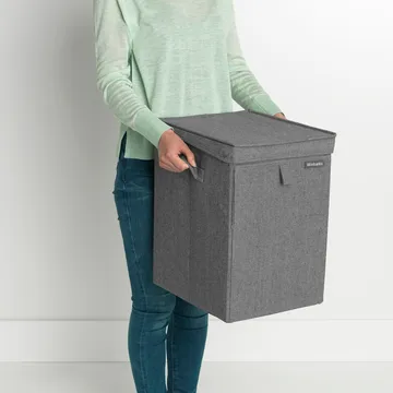 Brabantia stackable laundry basket 35 l. - dark grey - Brabantia