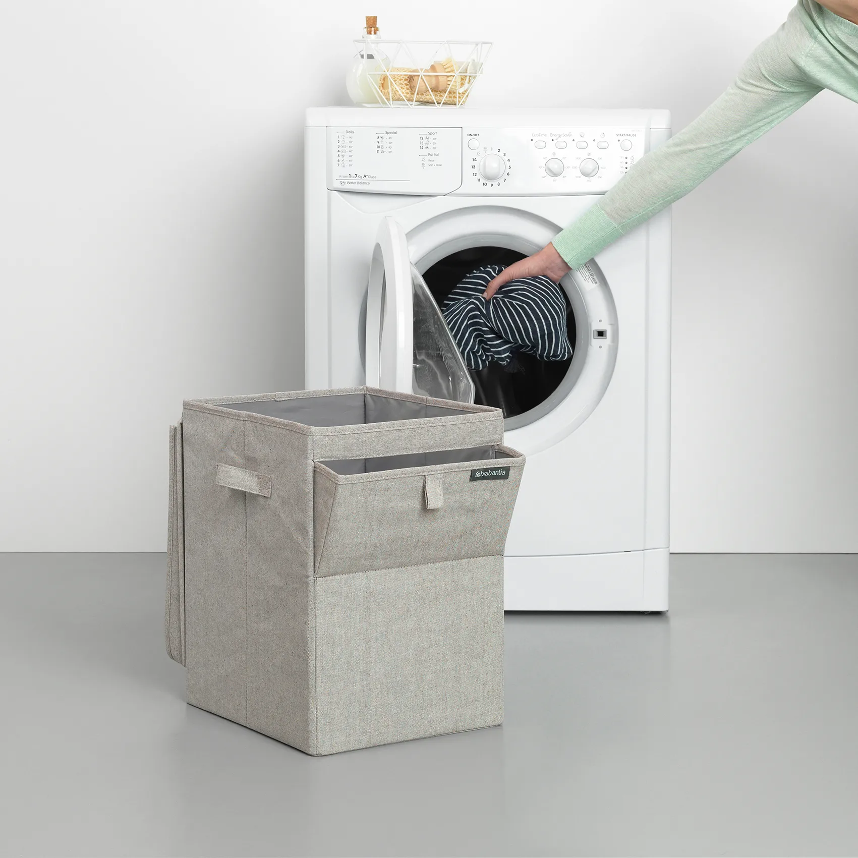 Brabantia stackable laundry basket 35 l., light grey Brabantia