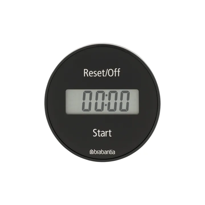 Digital kitchen timer with magnet - Black - Brabantia