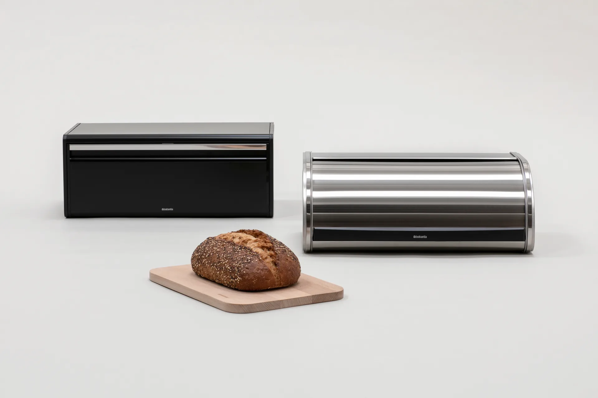Fall Front bread bin, matte black Brabantia