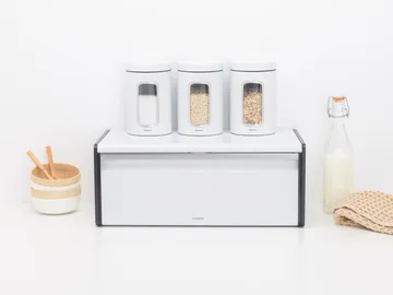 Fall Front bread bin - white-black - Brabantia
