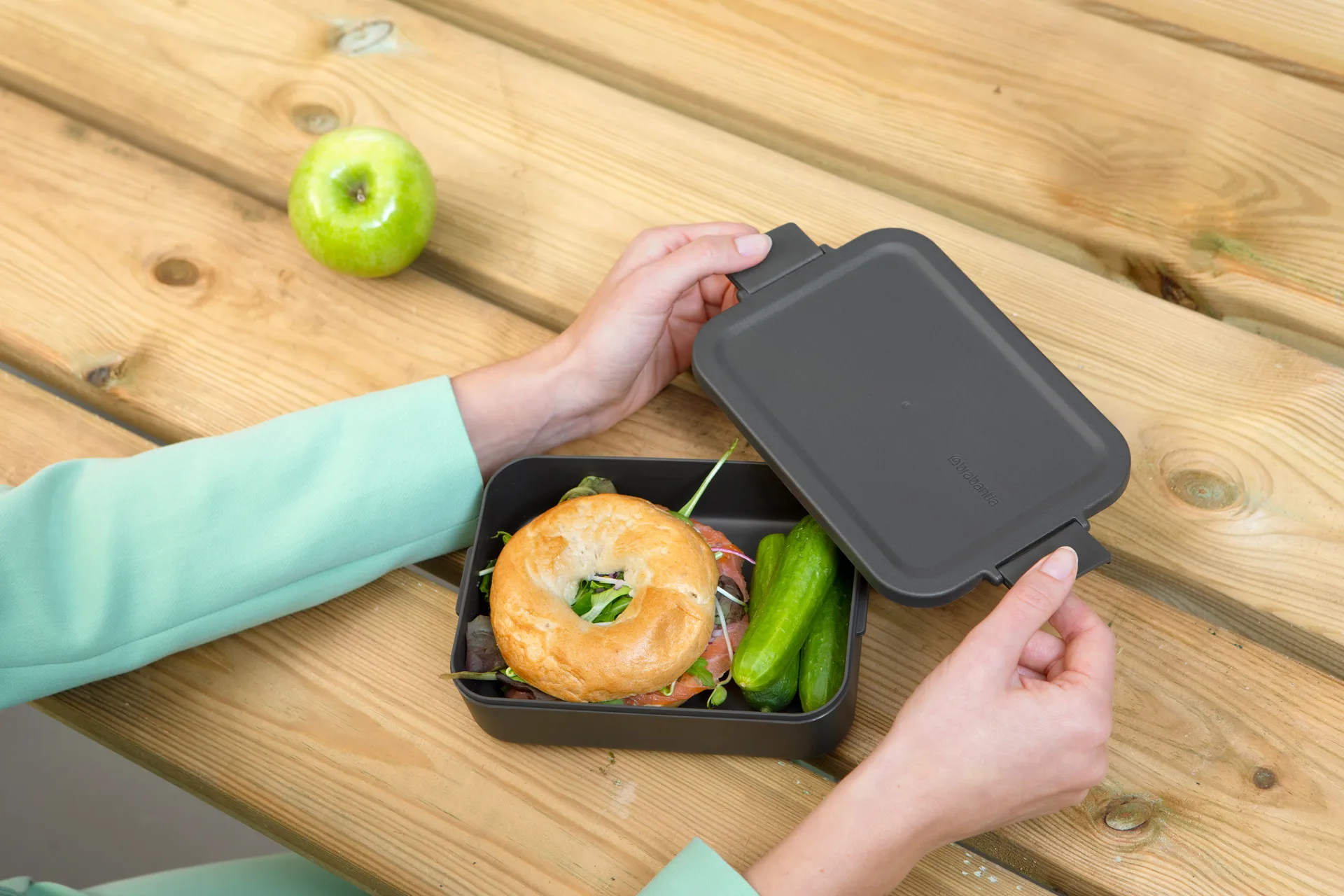 Make & Take breakfast and lunch Set 3 pieces, Dark grey Brabantia