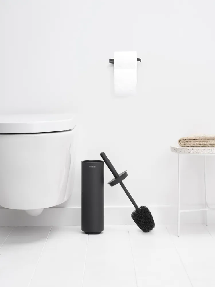 MindSet toilet brush with holder, Mineral infinite grey Brabantia